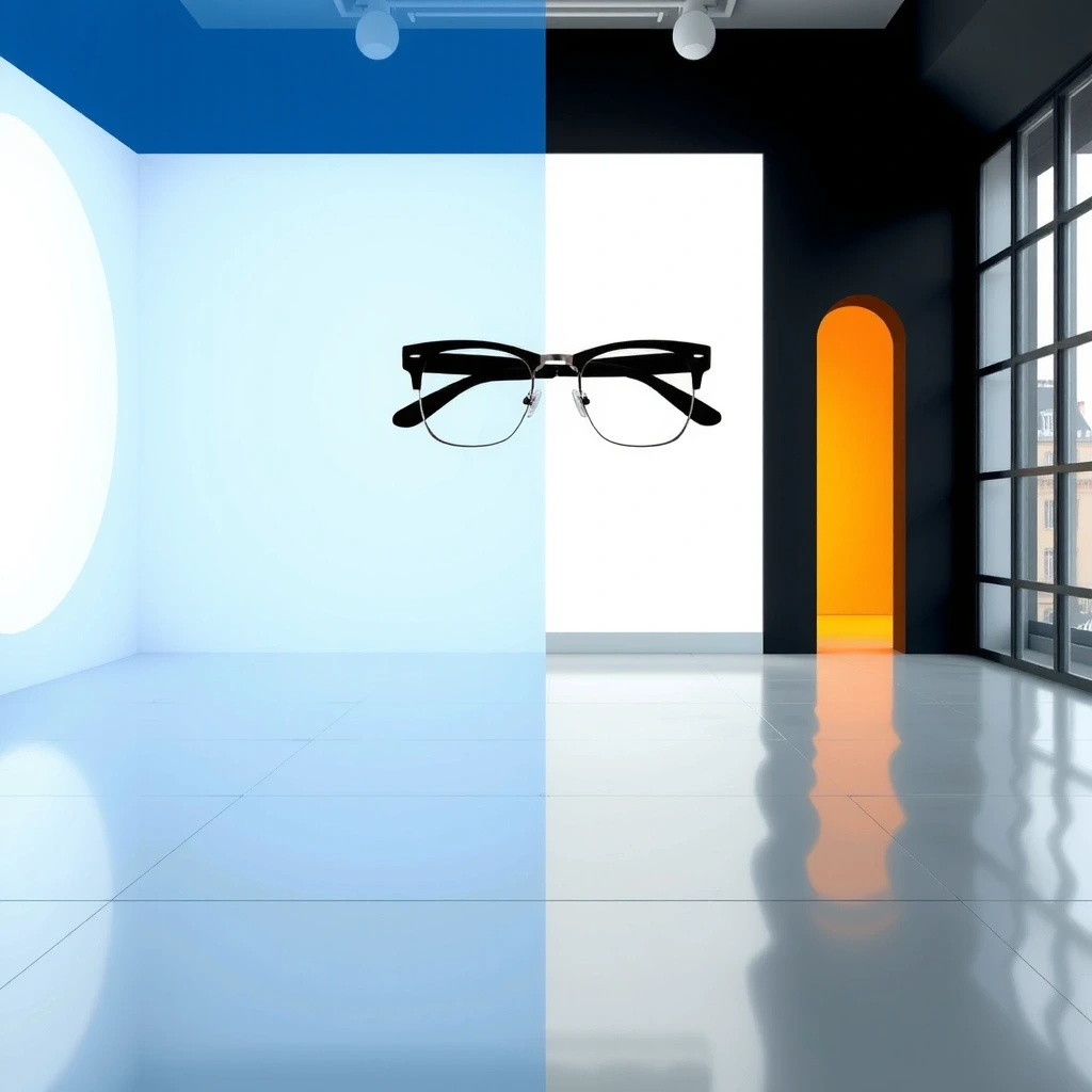 Comparaison abstraite Laser vs Lentille